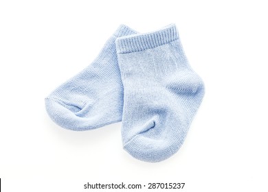 Baby Socks Isolated On White Background