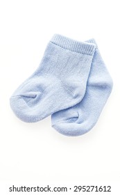 Baby Socks Isolated On White Background