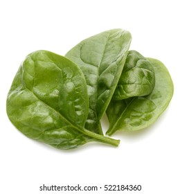 Baby Spinach Leaves Isolated On White Background Cutout