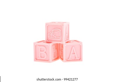 pink abc blocks