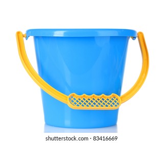 Baby Toy Bucket Isolated On White