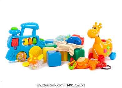 Baby Toys Collection Isolated On White