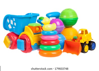 Baby Toys Collection Isolated On White