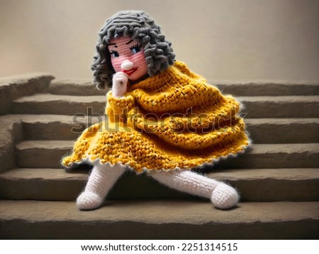 baby toys fashion doll knitted
