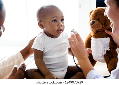 Baby Visiting The Doctor For A Checkup