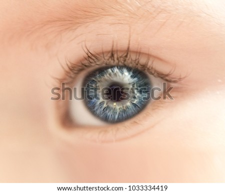 baby's eye close up macro
