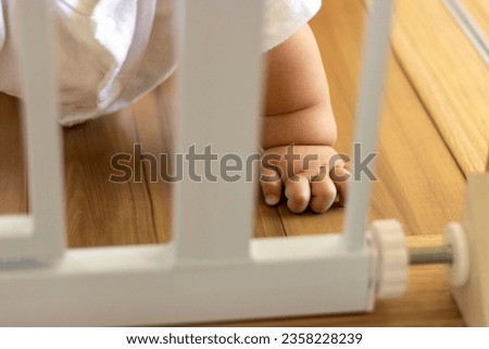 Similar – Image, Stock Photo Gating | boy in profile | be all ears.