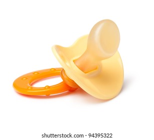 Baby's Pacifier Isolated On White