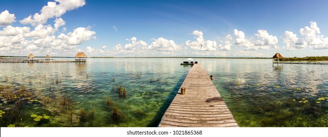 Bacalar lagoon in the Yucatan, Mexico.
