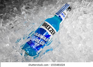 Ayutthaya​-Thailand, 10/11/2019​: Bacardi Breezer, Breezer For Short. Bacardi Breezer Was The First Entrant In The Ready-to-drink Category And Is Currently The Market Leader In Its Segment