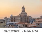 Bacardi Building (Edificio Bacardi) with morning light on Avenida Belgica at Calle San Juan de Dios Street in Old Havana (La Habana Vieja), Cuba. Old Havana is a World Heritage Site. 