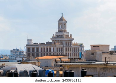 Bacardi Building (Edificio Bacardi) on Avenida Belgica at Calle San Juan de Dios Street in Old Havana (La Habana Vieja), Cuba. Old Havana is a World Heritage Site. 