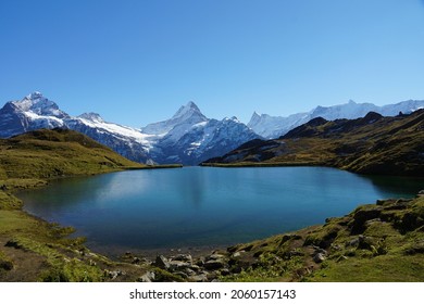 The Bachalpsee In The Late Summer On A Sunny Day