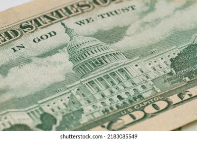 Back Of 50 Dollar Bill With Us Capitol Photo