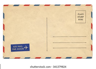 Back of airmail blank postcard.