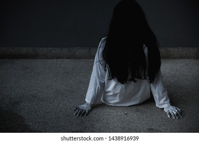 Back Asian Long Haired Woman Ghost Stock Photo 1438916939 | Shutterstock