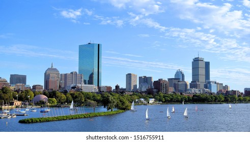 Back Bay Skyline And Charles River Boston Massachusetts