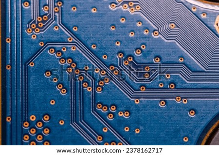 Back of a controller printed circuit board of a hard drive.