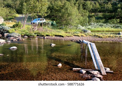 George Stevenson Tegenover Kolibrie Back Country Camping Creek Telemark Region Stock Photo (Edit Now) 588771626