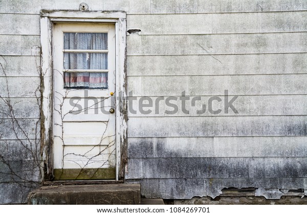 Back Door Concrete Steps Old Home Stock Photo Edit Now 1084269701