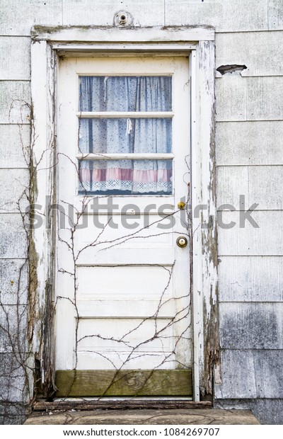 Back Door Concrete Steps Old Home Stock Photo Edit Now 1084269707