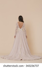 Back Of Elegant Fairytale Wedding Dress