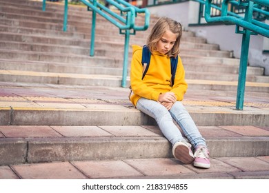 Back Elementary Primary School Little Sad Stock Photo 2183194855 ...