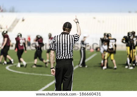  back of a football referee