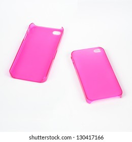 Back And Front Of Pink Mobile Phone Cover