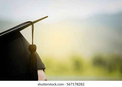 Back Of Graduate On Graduation Day, Graduation Student Commencement University Degree