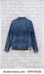 Back Jean Jacket Is On Clothes-hanger