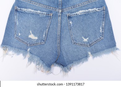 back of jean shorts