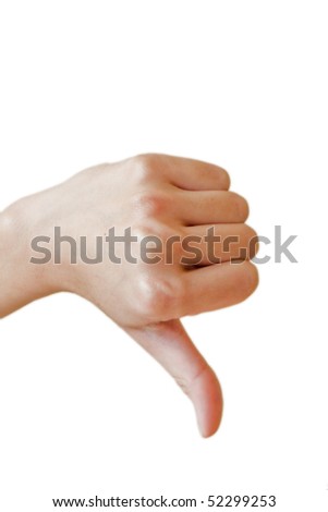 Back left hand thumbs down