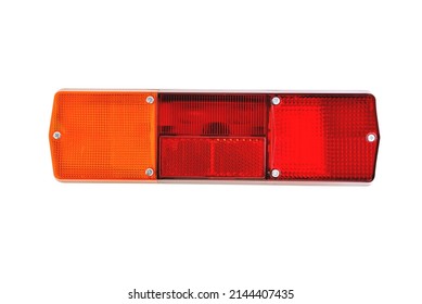 back light, car tail light, multi-section truck tail light, auto part, car detail white background close-up