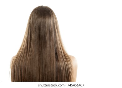 Back Look On A Nice Long Straight Women's Hair