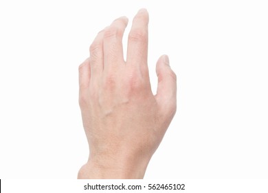  Back Of Man Hand On White Backgrounds, Isolated