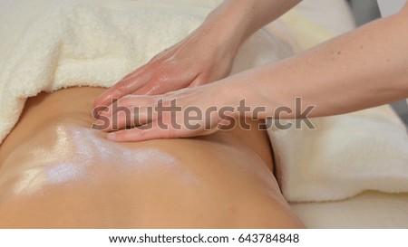 back massage of a woman