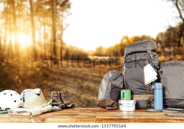 back pack and autumn trip\
