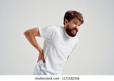 Back Pain Hands On Sides Man Stock Photo 1172182336 | Shutterstock