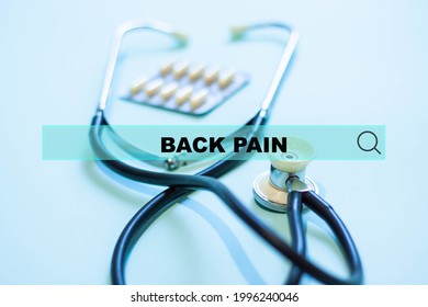 BACK PAIN - Patient Complaint In Internet Search. Medical Concept With Diagnosis - Back Pain