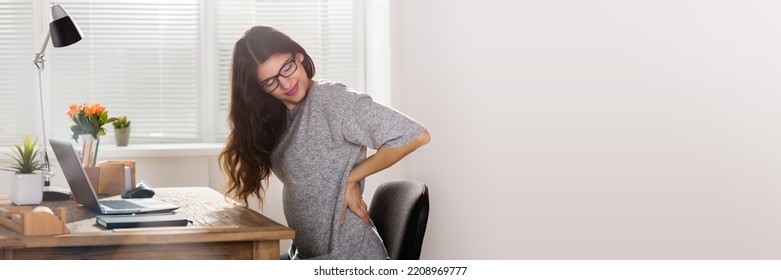 Back Pain Sitting On Chair At Work