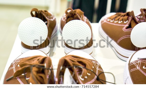 Big Lots Clothes Rack
 - Back Part Pairs New Brown Sneakers Stock Photo Edit Now 714557284