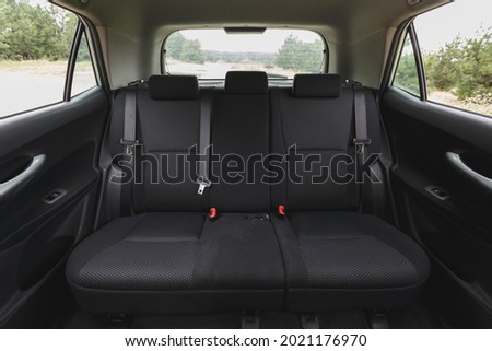 Back passenger seats. Car interior
