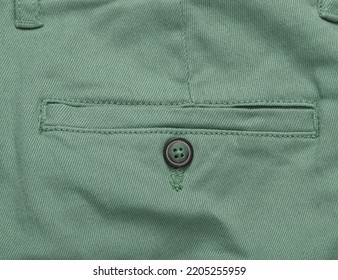 Back Pocket With Buttoned Green Pants