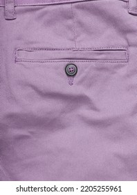 Back Pocket With Buttoned Purple Pants