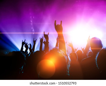 Back Row Concert Show With People Clapping The Live Stage