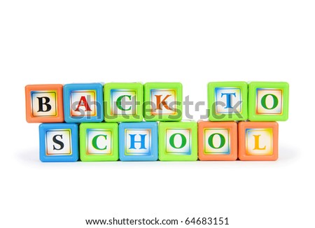 Back to schol concept with alphabet blocks