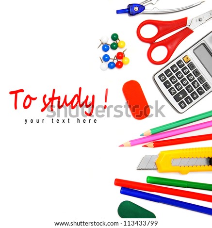 Similar – Image, Stock Photo Office utensils in green