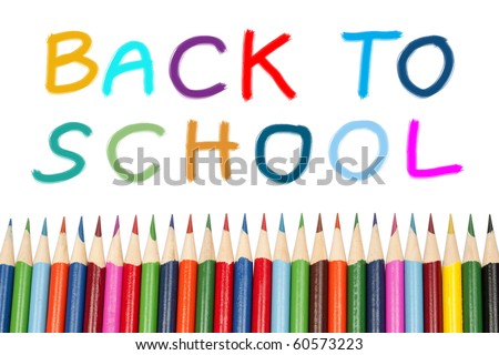 Back to School Border isolated on white Background 