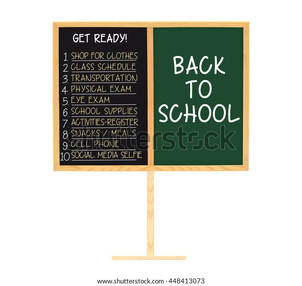 Back School Check List Get Ready Stock Photo Edit Now